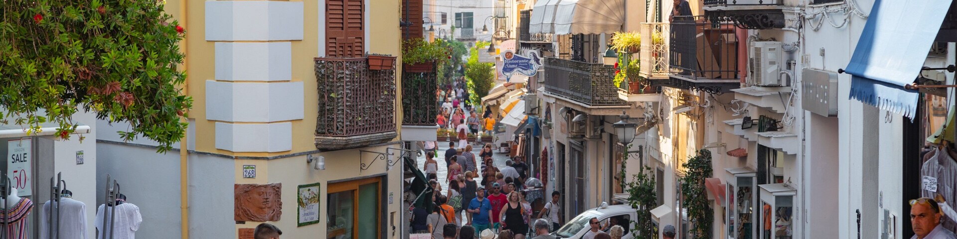 Via Vittoria Colonna showing street scenes as well as a small group of people
