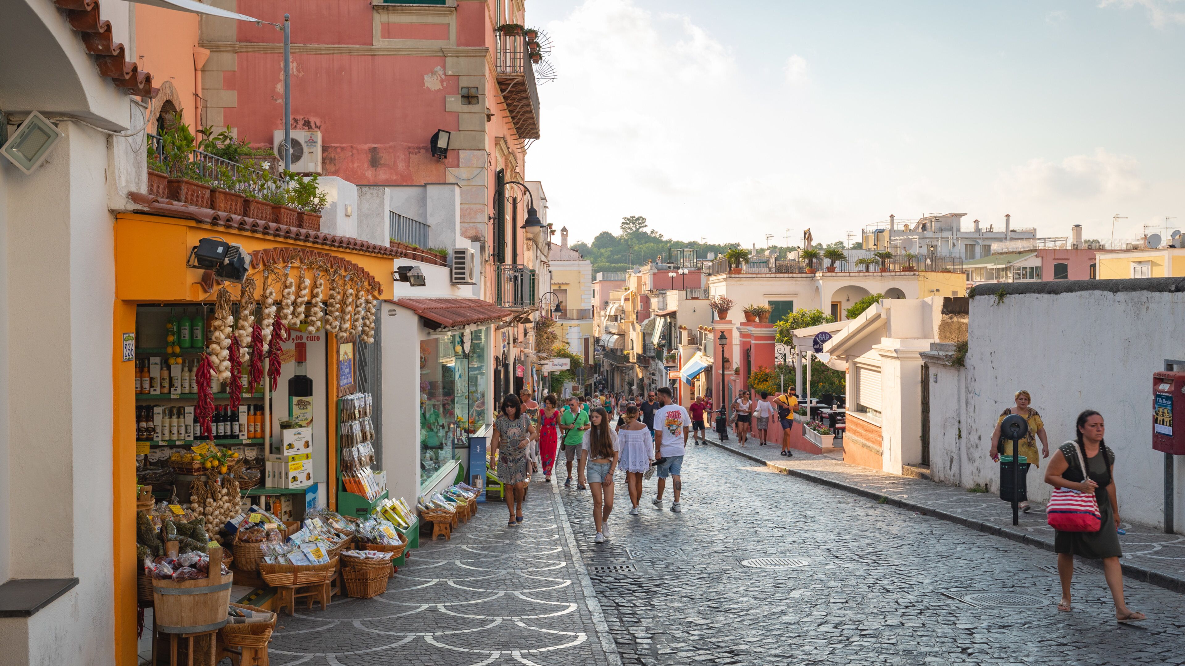 Via Vittoria Colonna featuring street scenes as well as a small group of people