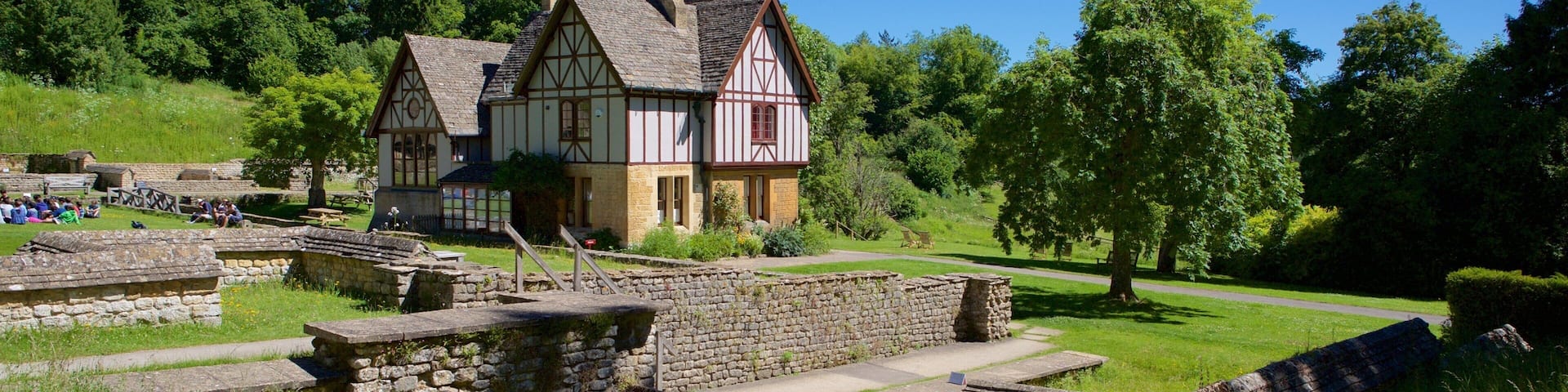 Chedworth Roman Villa mit einem Geschichtliches, Haus und Garten