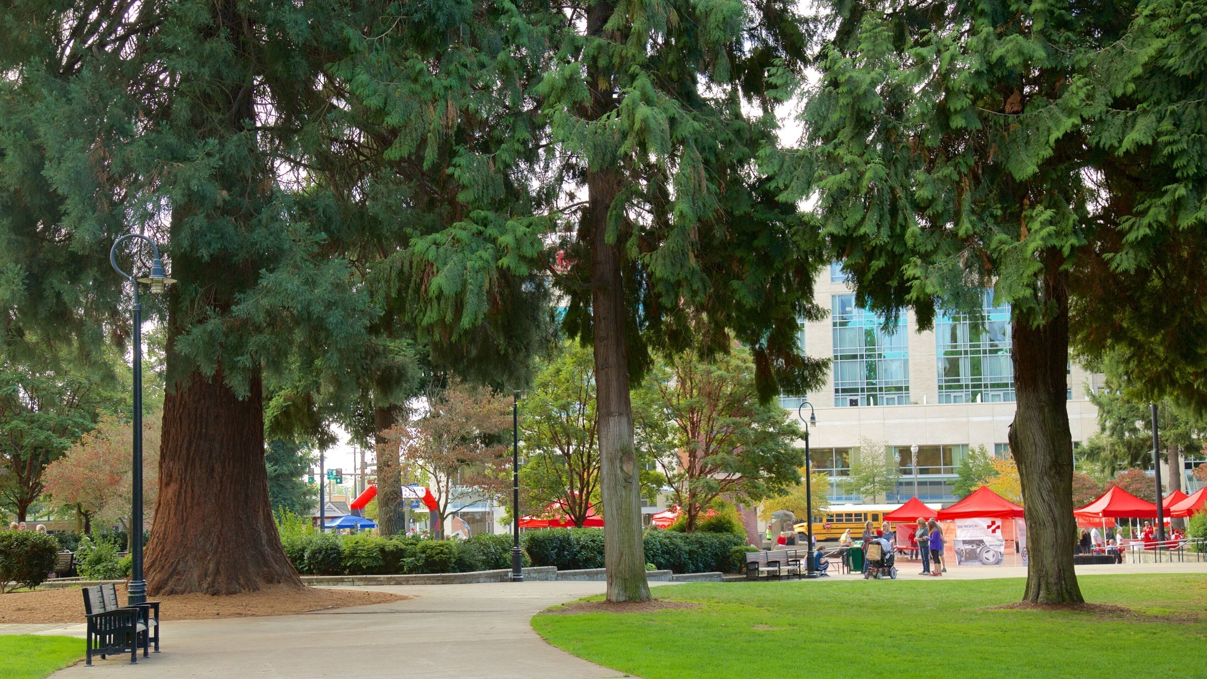 Esther Short Park featuring a garden