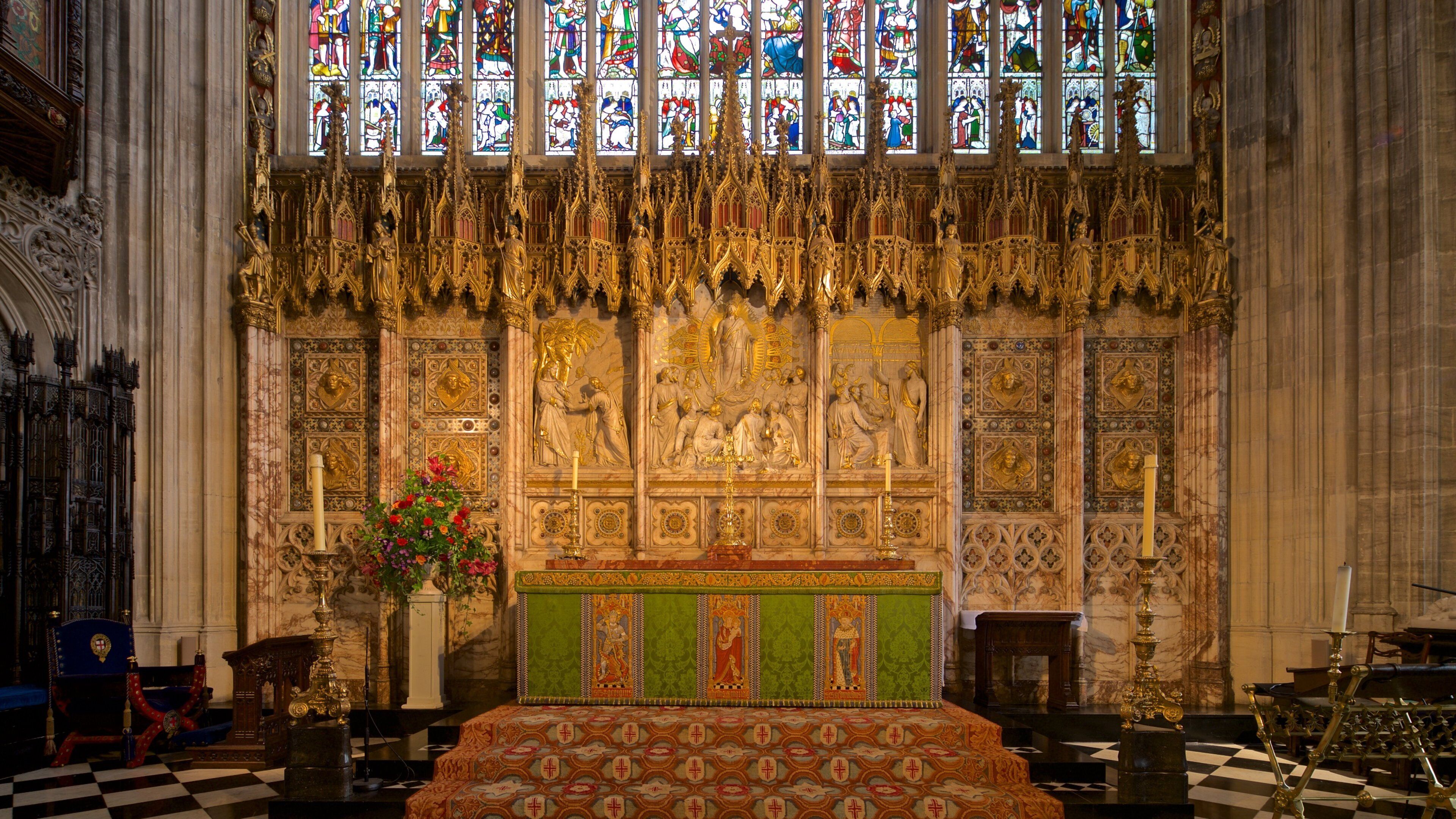 St. Georges Chapel featuring a church or cathedral, heritage elements and interior views