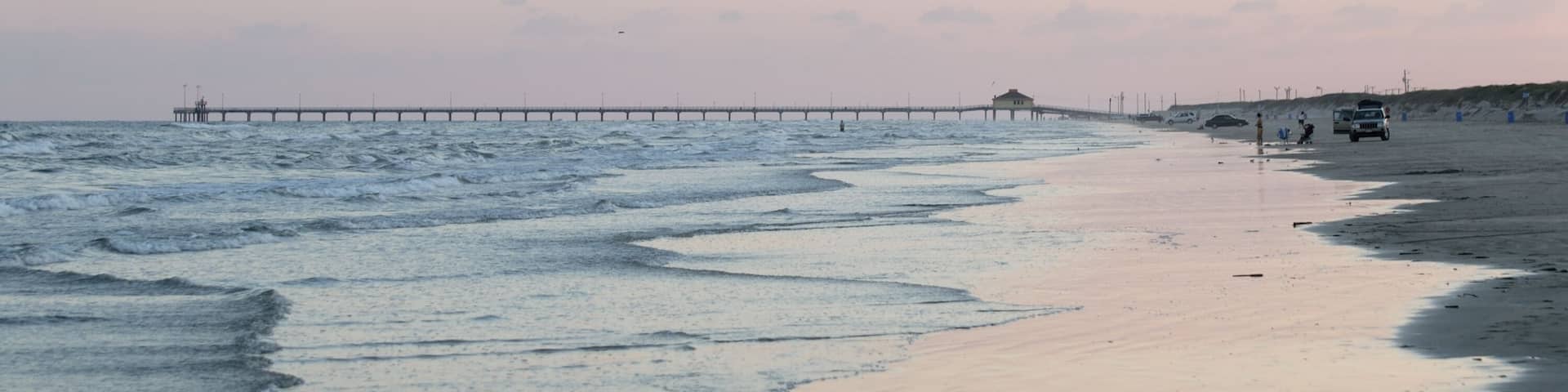 Beach of Padre Island, southern Texas USA