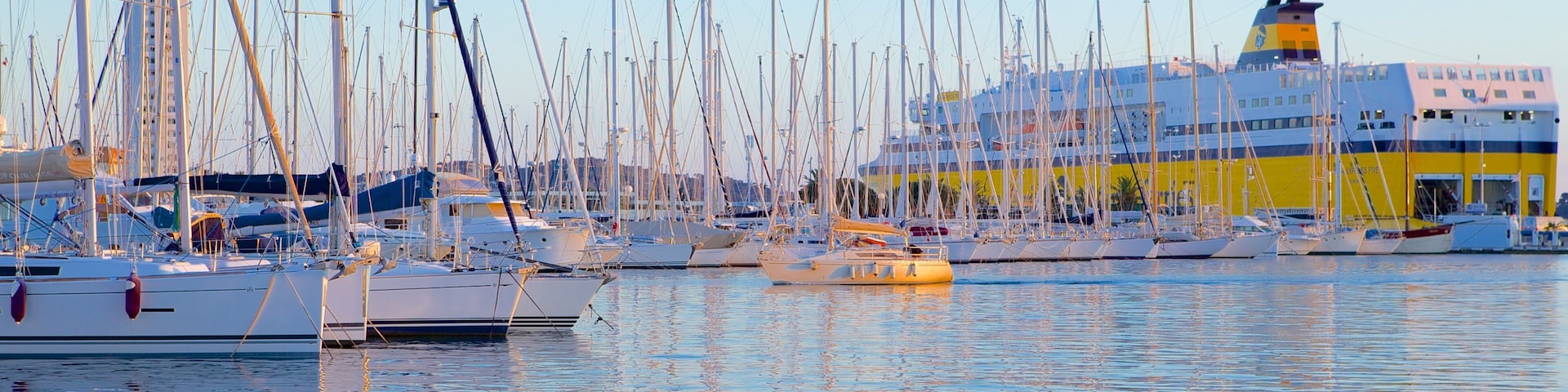 Marina de Toulon que inclui canoagem, paisagens litorâneas e uma marina