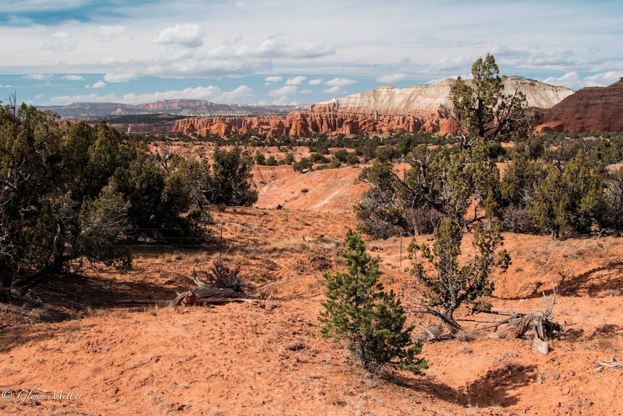 Bryce Canyon seen in the upper left. Kodachrome Basin State Park is a short 20 mile drive from Bryce Canyon. The camping there is far superior to the tourist accommodations in Bryce Canyon.