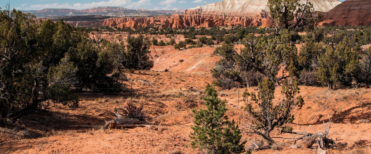 Bryce Canyon seen in the upper left. Kodachrome Basin State Park is a short 20 mile drive from Bryce Canyon. The camping there is far superior to the tourist accommodations in Bryce Canyon.