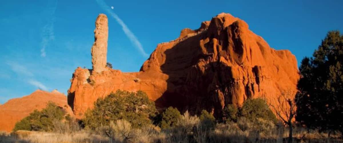 Kodachrome State Park, Utah. A sunset view of some of the rock formations in sunset light.