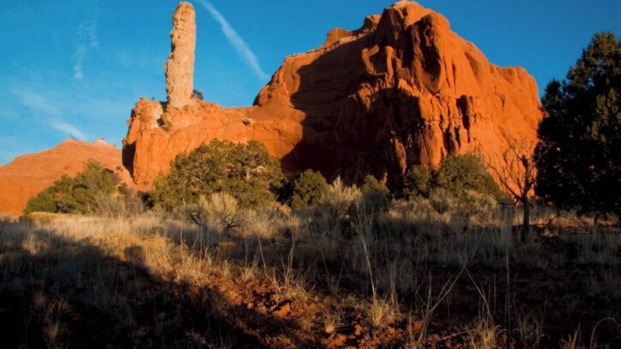 Kodachrome State Park, Utah. A sunset view of some of the rock formations in sunset light.