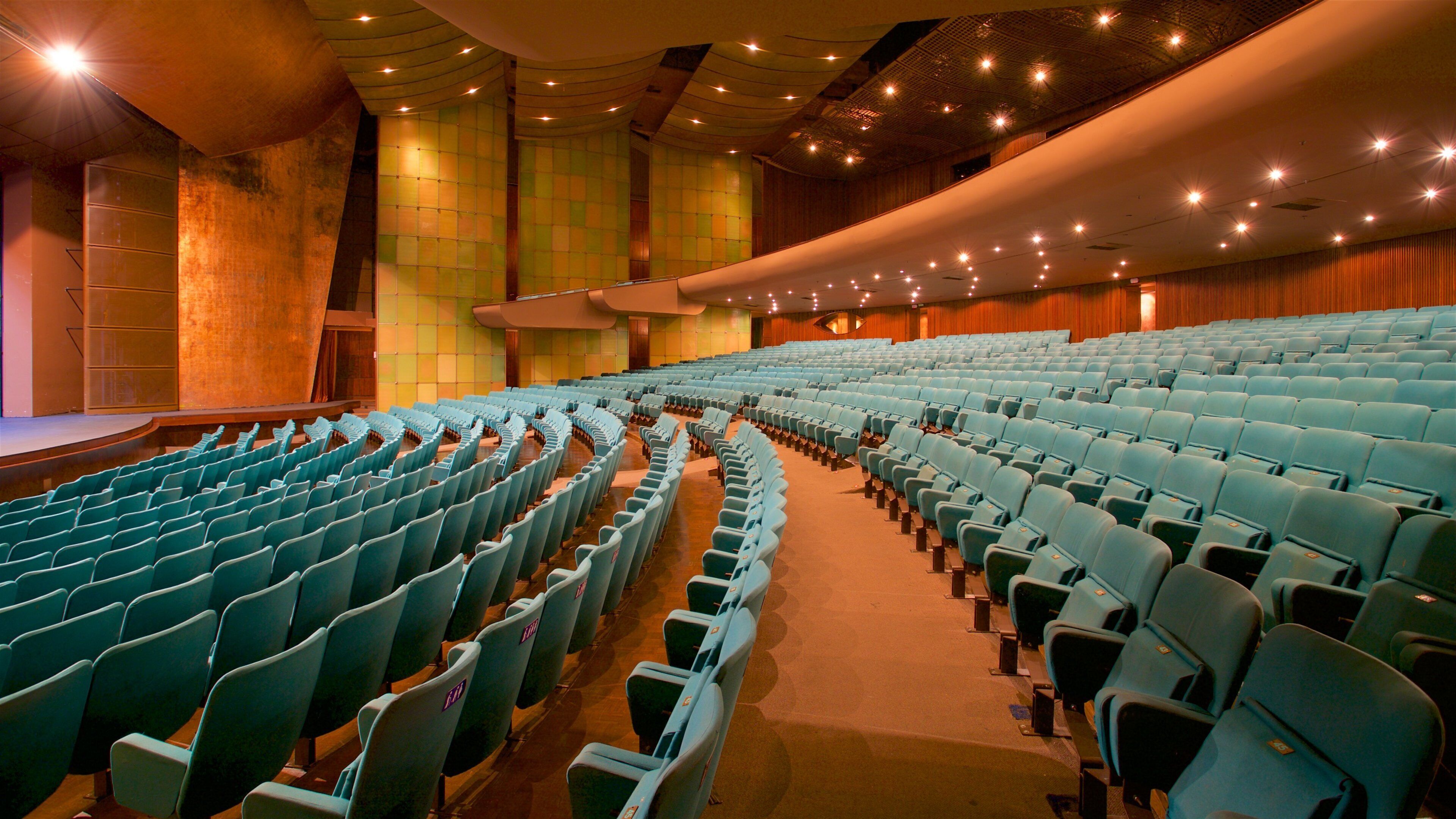 Palace of Arts showing theatre scenes and interior views