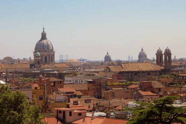Pincio Terrace showing a city and heritage architecture