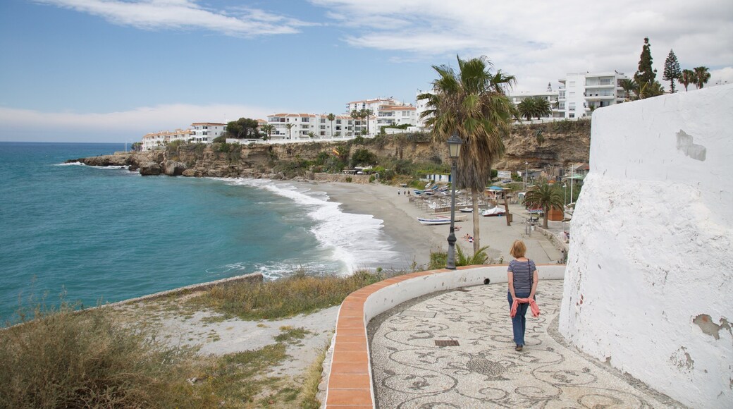 Salon Beach showing general coastal views, a coastal town and hiking or walking