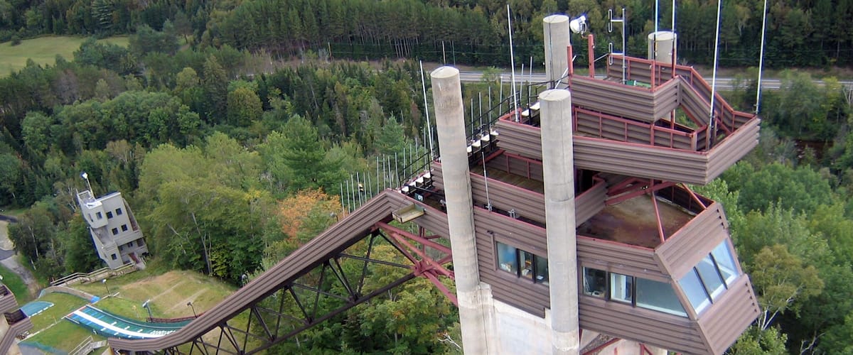Ski Jumps at Lake Placid - Place of 1932 and 1980 Winter Olympic Games, Shutterstock ID 47324035, Purchase Order: SP-1891 Wave 0, Client/Licensee: Hotels.com