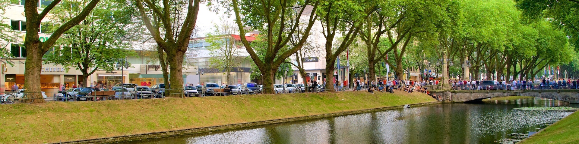 Konigsallee featuring a garden and a river or creek