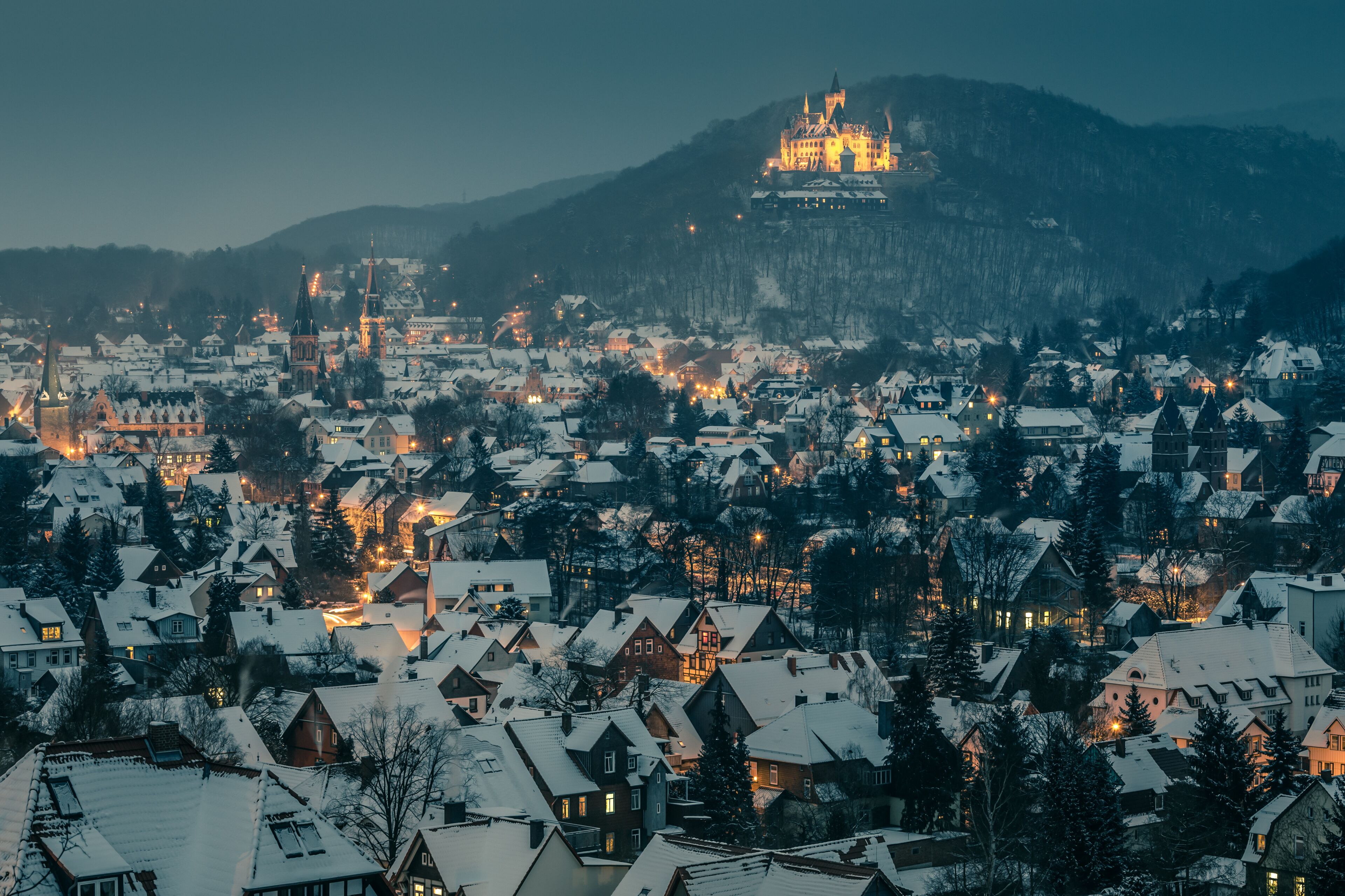 Wernigerode + Schloß, Winterstimmung