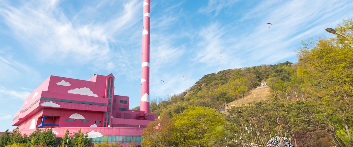 광명시자원회수시설의 봄 풍경