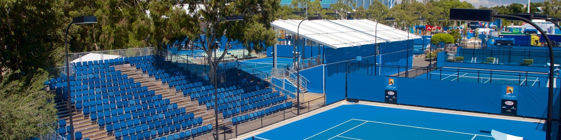 Melbourne Park caracterizando um evento desportivo