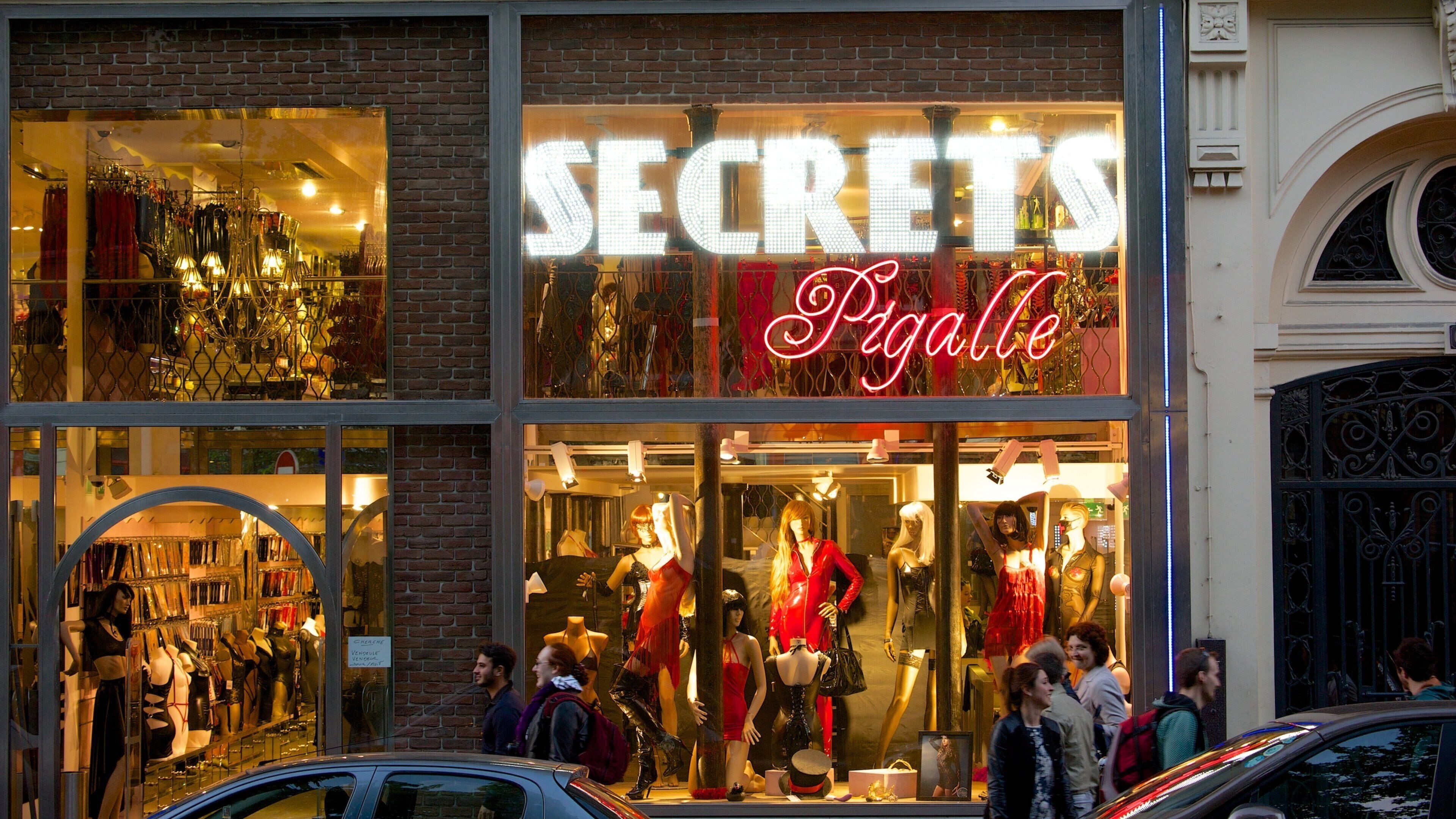 Pigalle showing fashion and signage