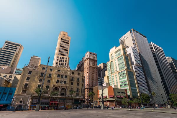 View of Tall Buildings in Sao Paulo City Downtown