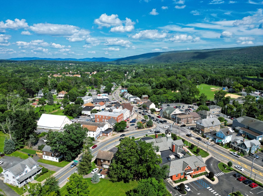 Aerial view of Washingtonville, New York