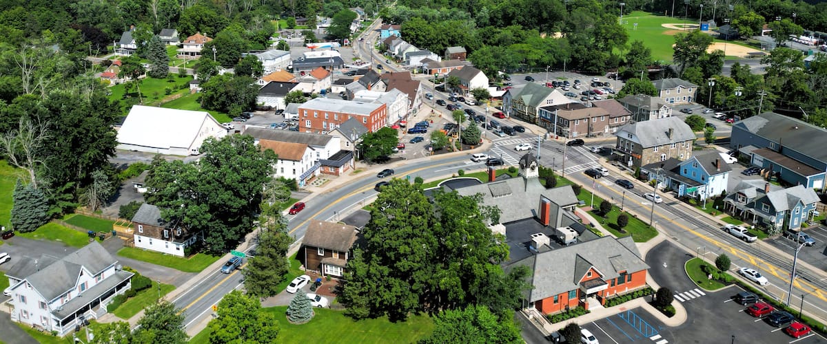 Aerial view of Washingtonville, New York