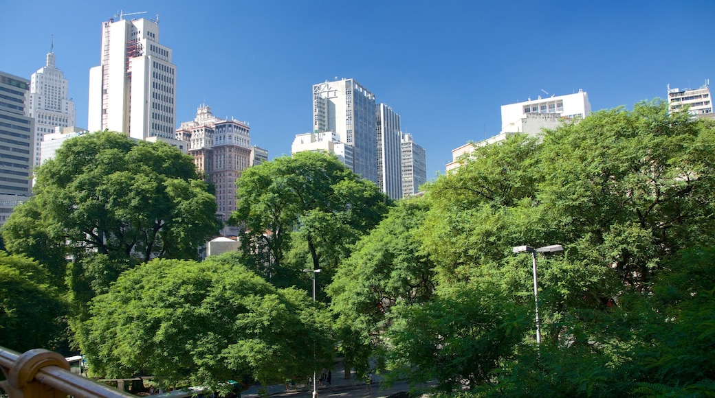 Viaduto do Cha featuring a city