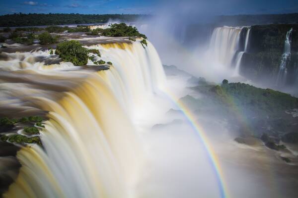 Iguazu falls shared by Argentina and Brazil.
The constant sound of it is probably even more impressive than what you see.
As water (of the falls) is flying in the air, it is a good spot for rainbow lovers (or double rainbow here).
Tip : take some changes, you are going to need it when you'll leave the place, with all your clothes wet!
#LifeAtExpedia #rainbow