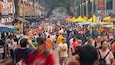 Jalan Alor showing markets and street scenes as well as a large group of people