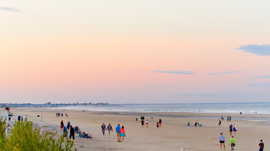 Ogunquit Beach showing a sunset, general coastal views and a sandy beach