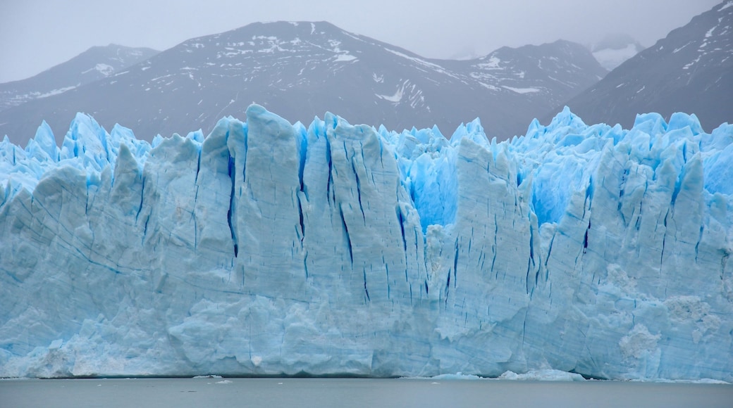 Perito Moreno Glacier which includes a lake or waterhole and general coastal views