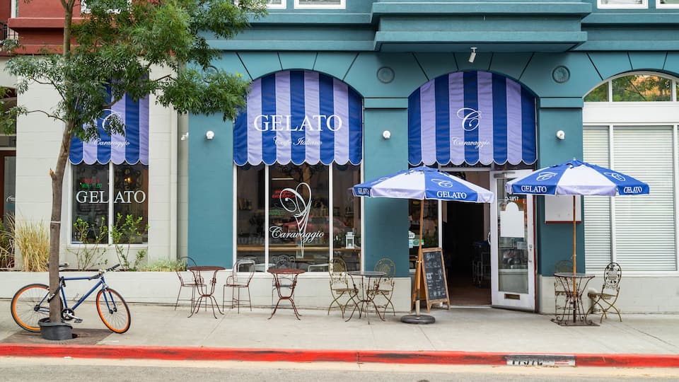 Gourmet Ghetto featuring signage