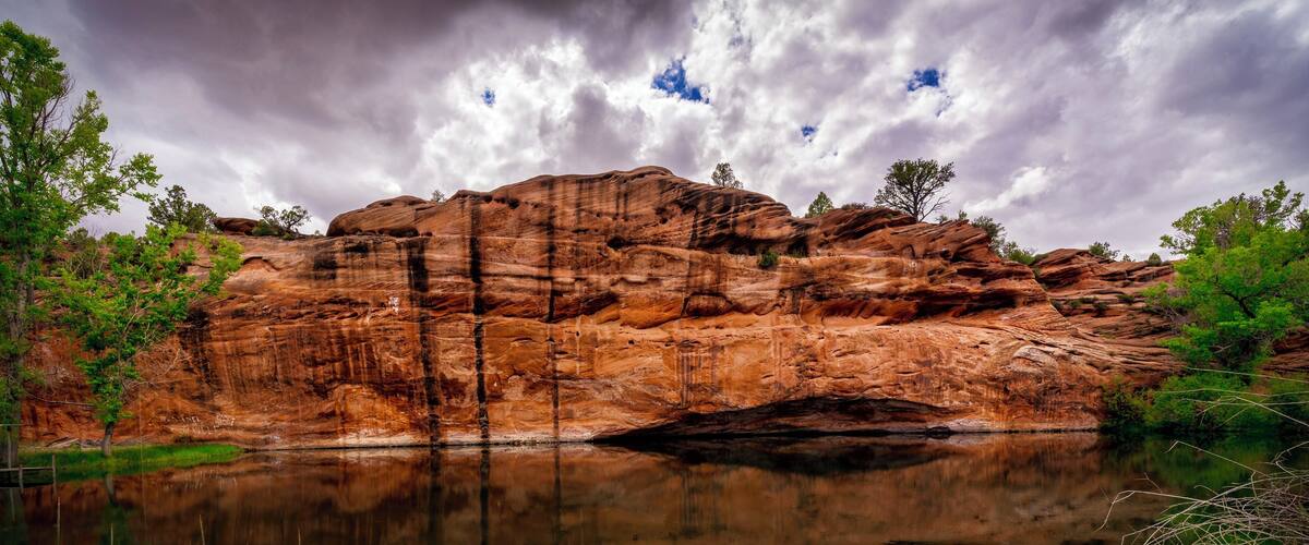 Just north of Moqui Cave is a small pond. This photo was taken literally 10 feet off of highway 89.