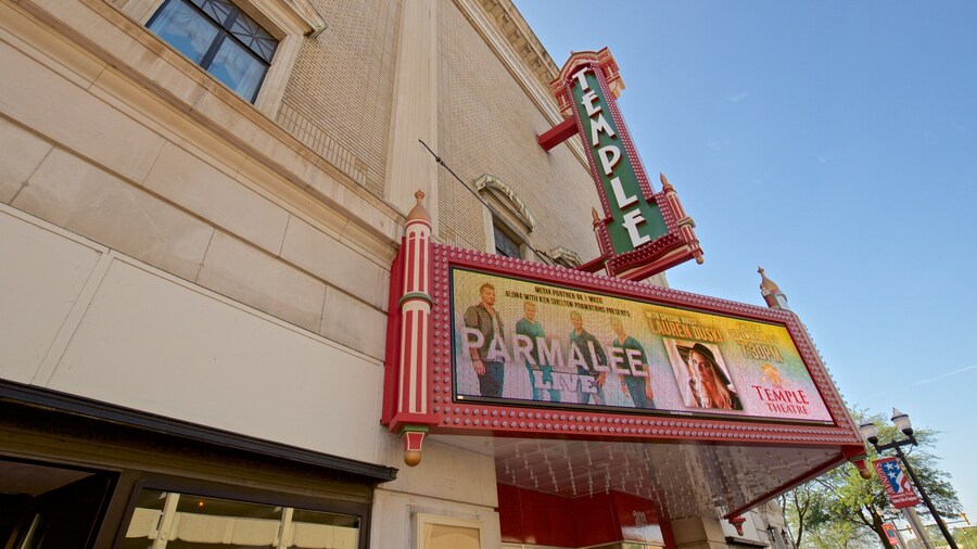 Temple Theatre das einen Beschilderung