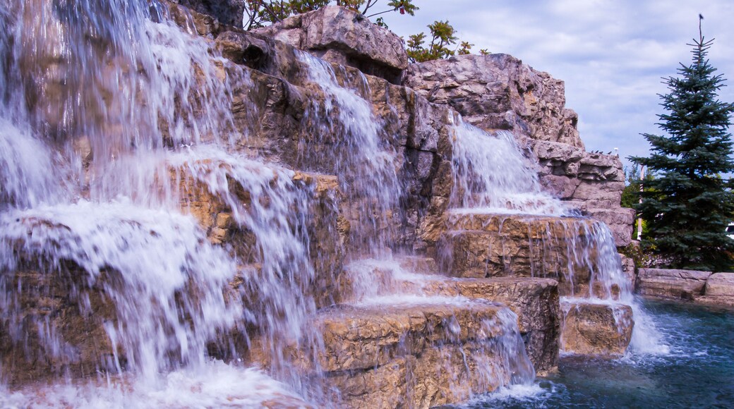 Massive artificial waterfall at CasinoRama in Ontario Canada.