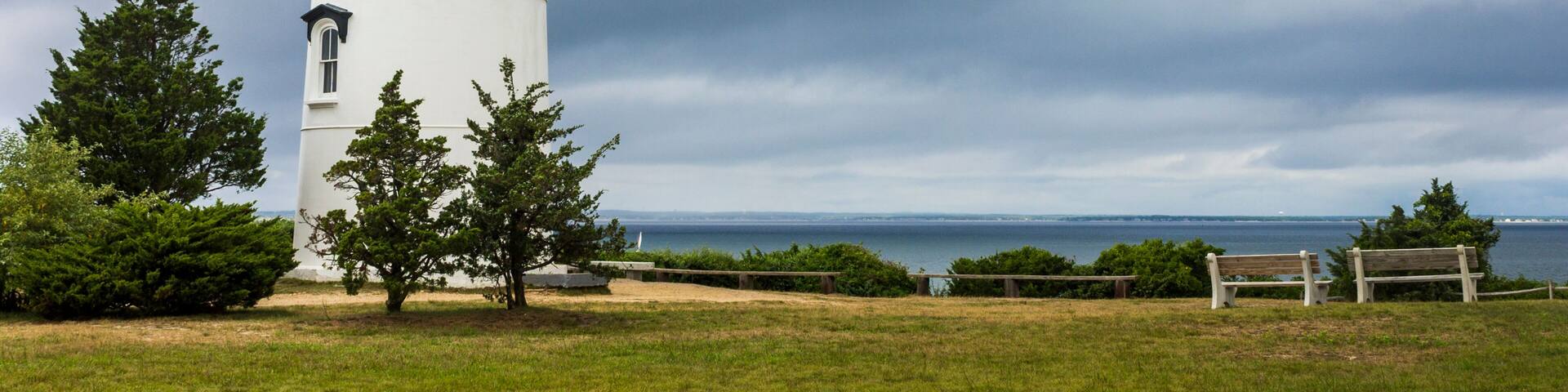 Martha's Vineyard, Massachusetts. East Chop (Telegraph Hill) Light, a lighthouse near the town of Oak Bluffs in the island of Martha's Vineyard