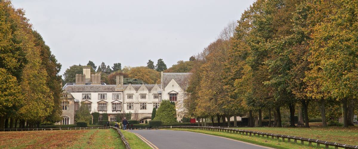 Coventry showing fall colors, a house and a garden