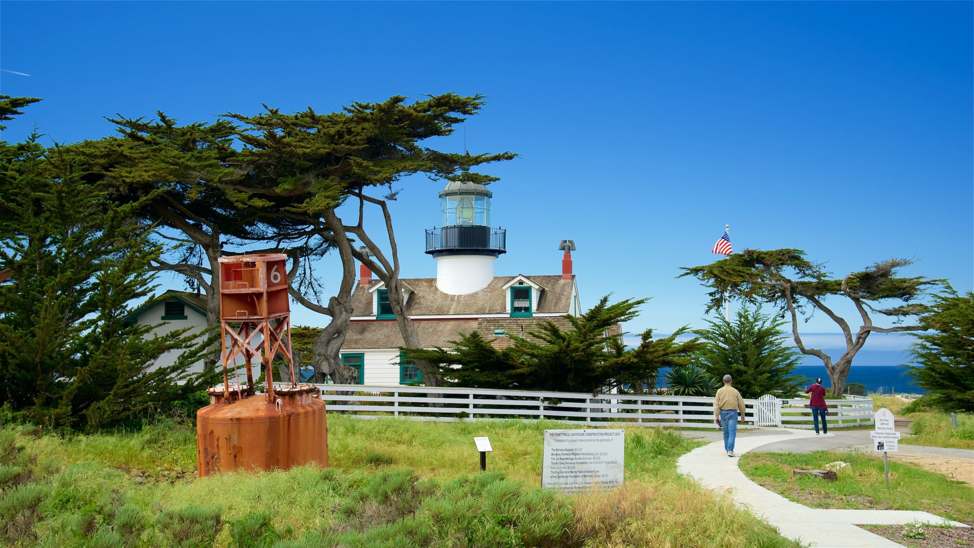 Monterey Wine Country showing a lighthouse and a park