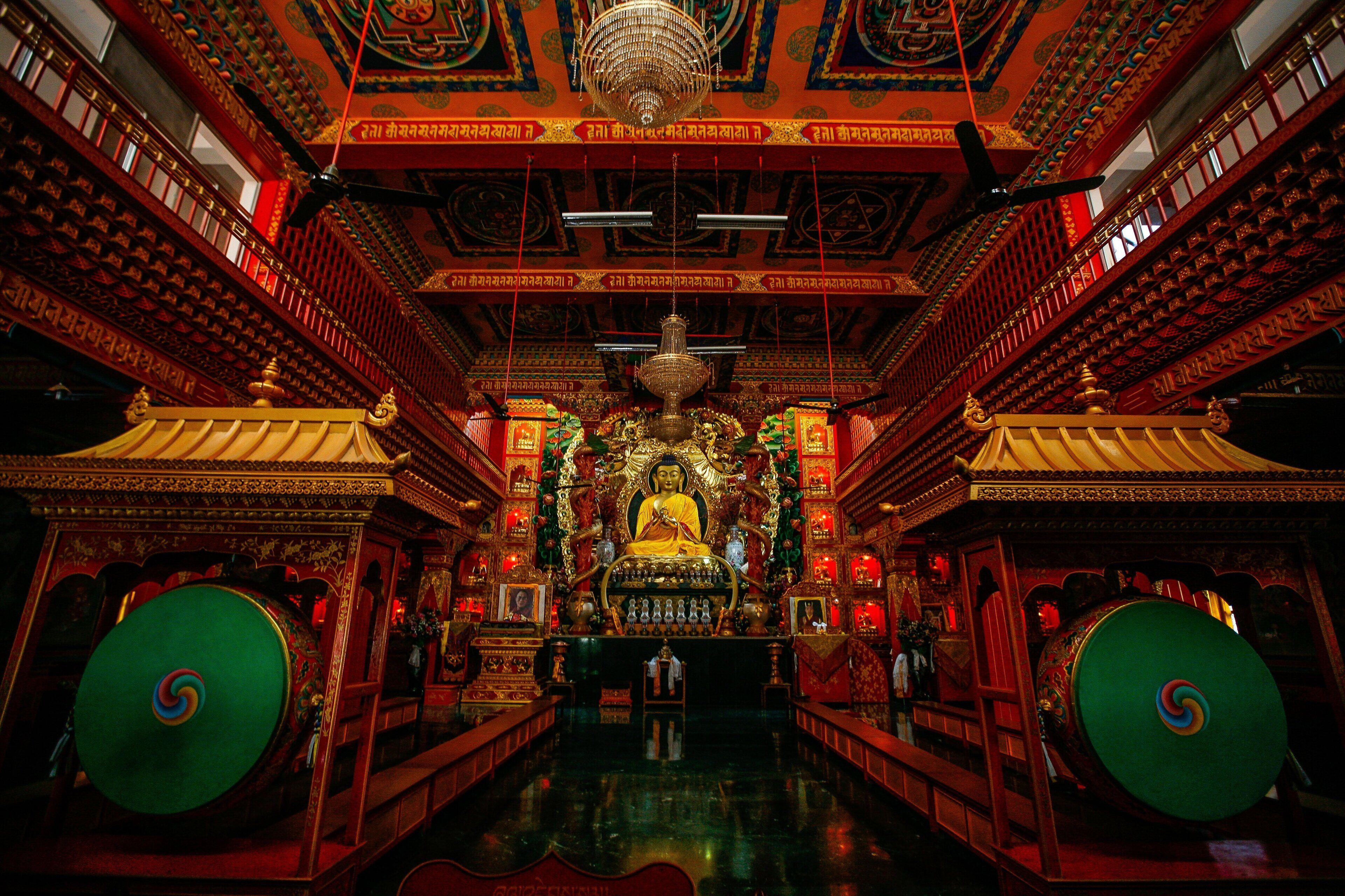 Caption---- Buddhist Temple, Sarnath, Uttar Pradesh, India
