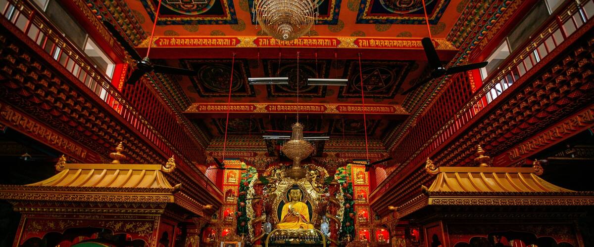 Caption---- Buddhist Temple, Sarnath, Uttar Pradesh, India