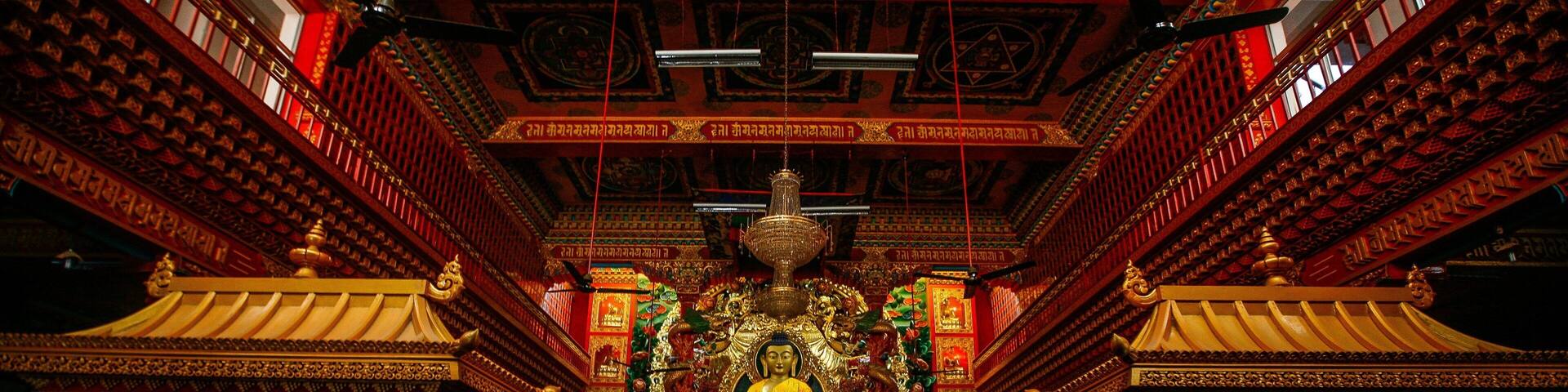 Caption---- Buddhist Temple, Sarnath, Uttar Pradesh, India