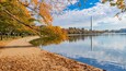 Tidal Basin showing fall colors and a lake or waterhole