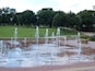 One of three major fountain works in the park at Addison Circle. The dancing waters are relaxing to sit in a bench nearby and watch the waters dance.