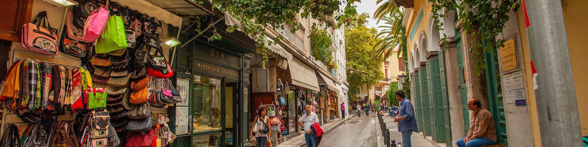 Greece showing street scenes and a city
