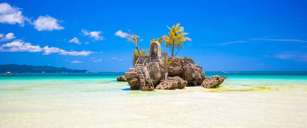 Willy's rock on island Boracay, Philippines