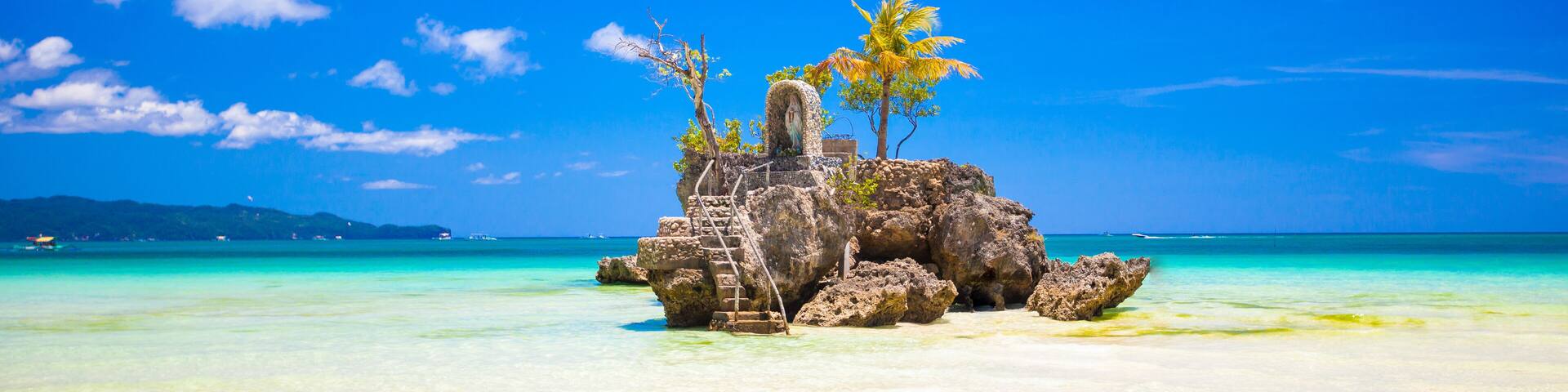Willy's rock on island Boracay, Philippines