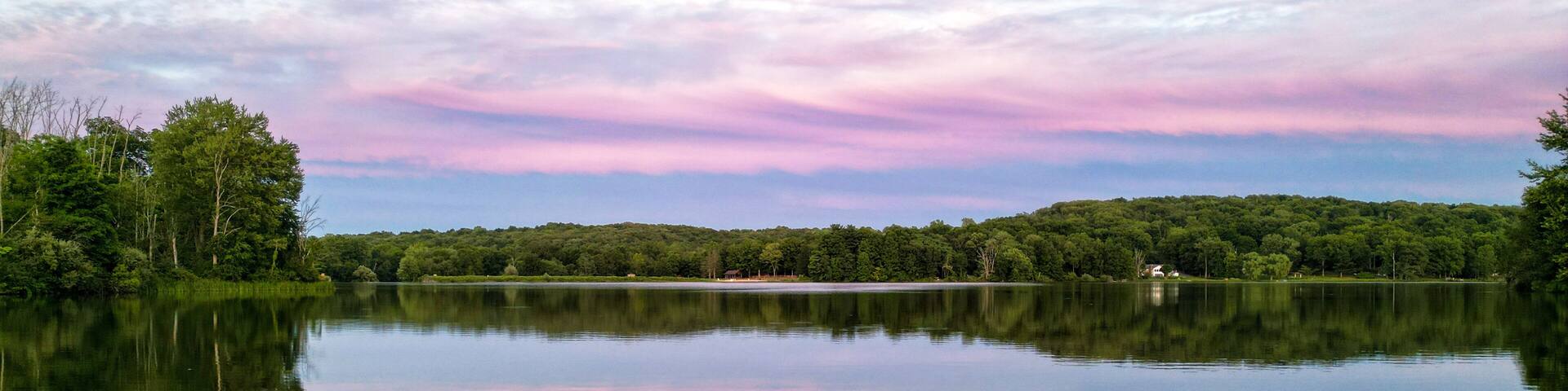 Tomahawk Lake, Blooming Grove, New York at sunset