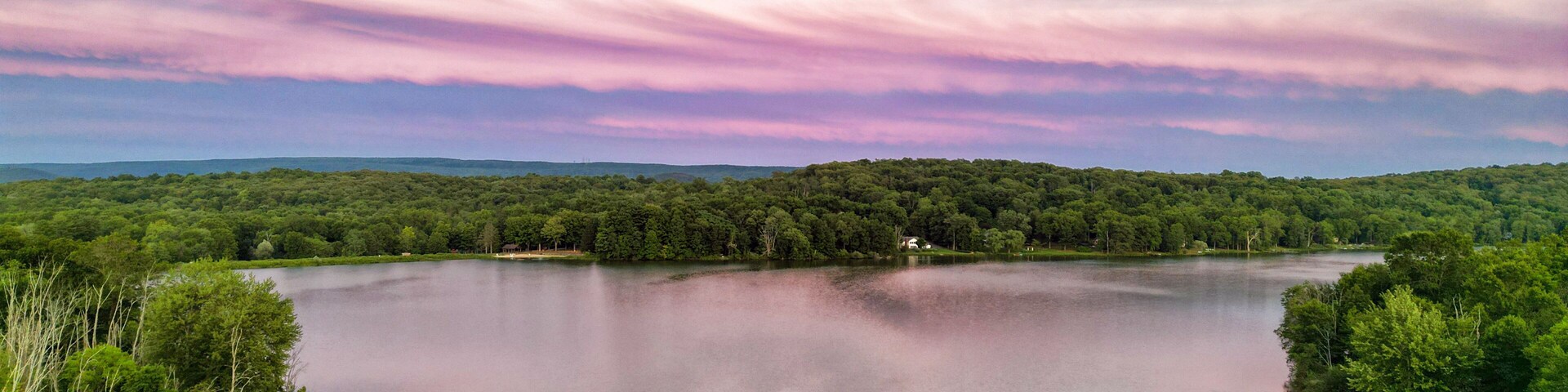 Tomahawk Lake, Blooming Grove, New York at sunset