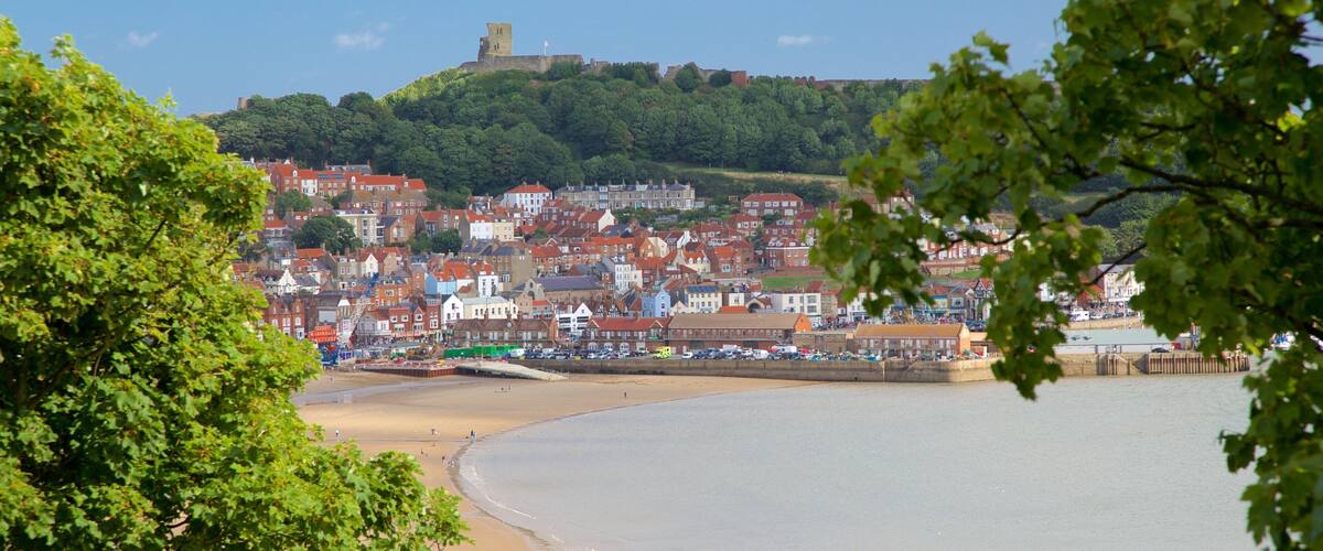 South Bay Beach bevat een zandstrand en een kuststadje