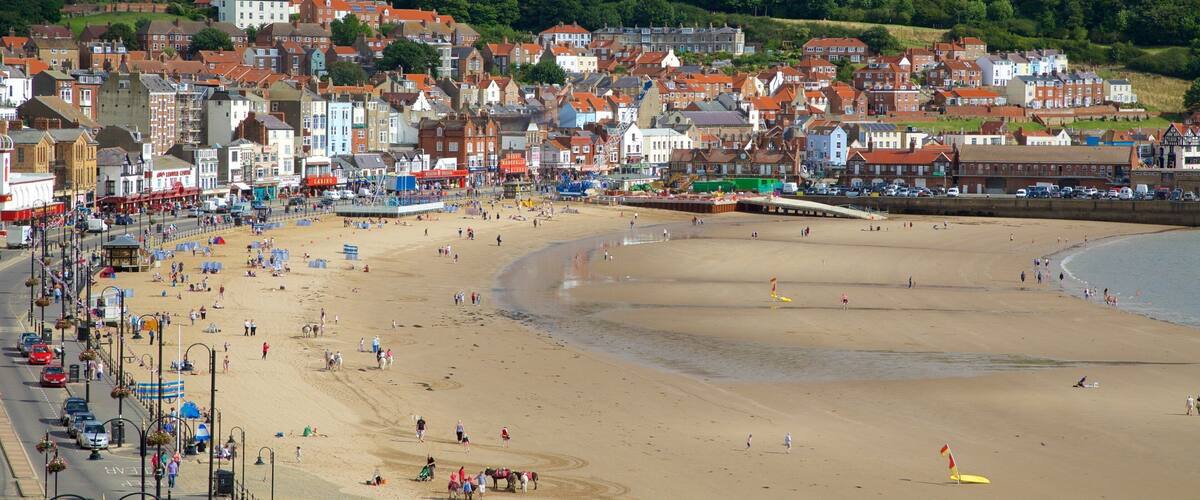 South Bay Beach mettant en vedette plage de sable et ville cĂŽtiĂšre