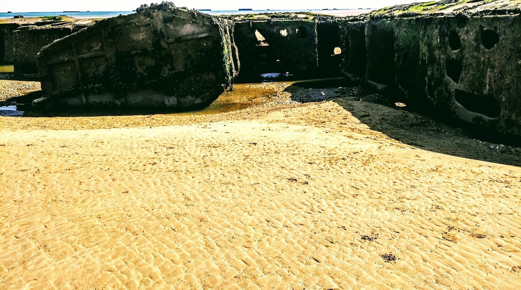 Unnerving to see the remanants of the WW2 Normandy invasion still on the beach. #lifeatexpedia