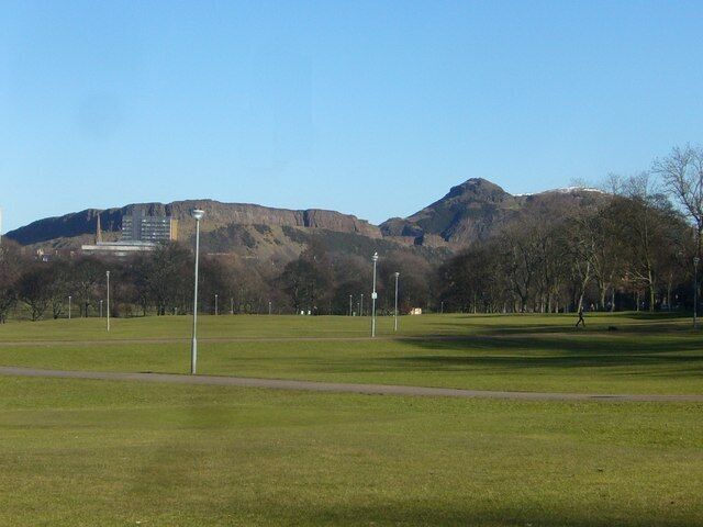 Bruntsfield Links, looking towards Arthur's Seat