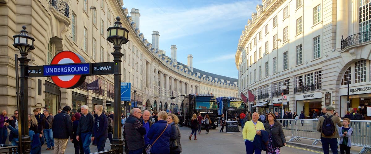 Regent Street which includes street scenes, signage and heritage architecture